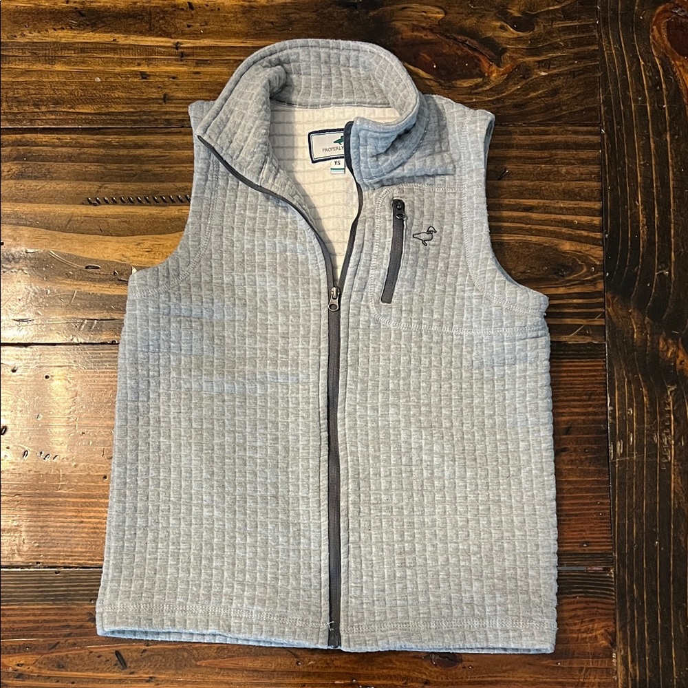 Kids' Light Gray Quilted Vest